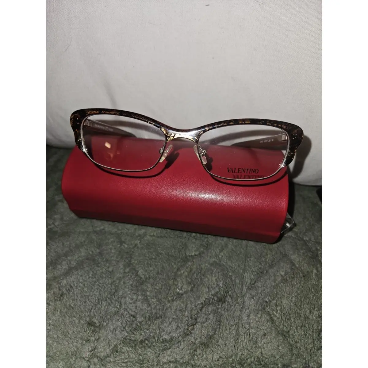 Valentino Optical V2117 Rx Eyeglasses Frame Brown Lace 52-17-208