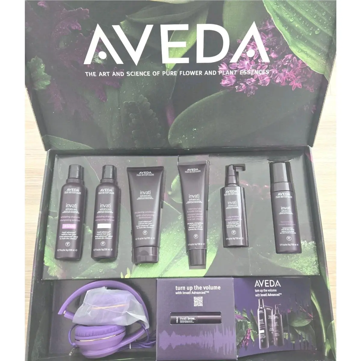 Aveda Invati 8 Piece Limited Edition Gift Set with Earphones Thinning Hair