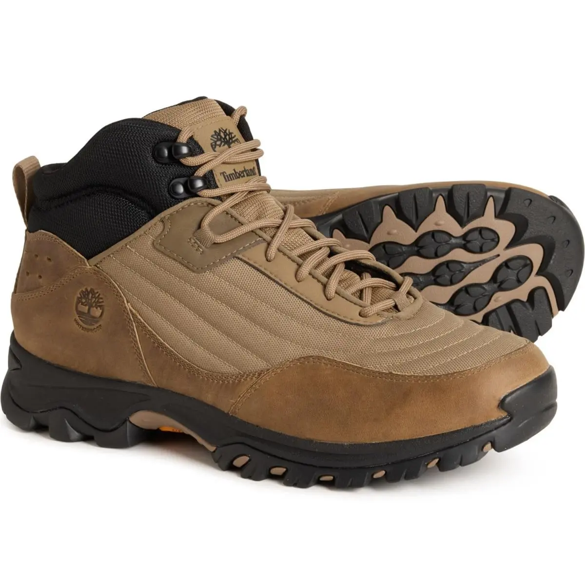 Timberland Mt Maddsen Mid Hiking Boots Waterproof Nubuck Mens - Medium Beige
