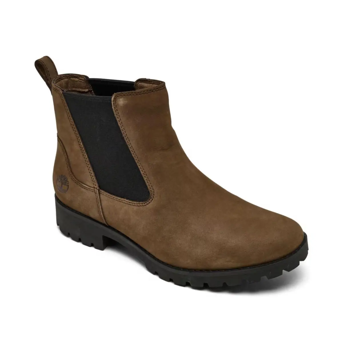 Timberland Women`s Ellendale Mid Chelsea Boots Brown Nubuck