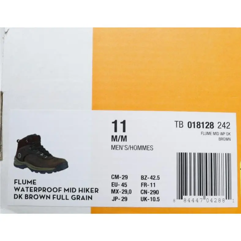 Timberland shoes - Flume Mid Waterproof Hiking Boot - Tb1181282421 - Dark Brown (UPC: 197064708062) 7