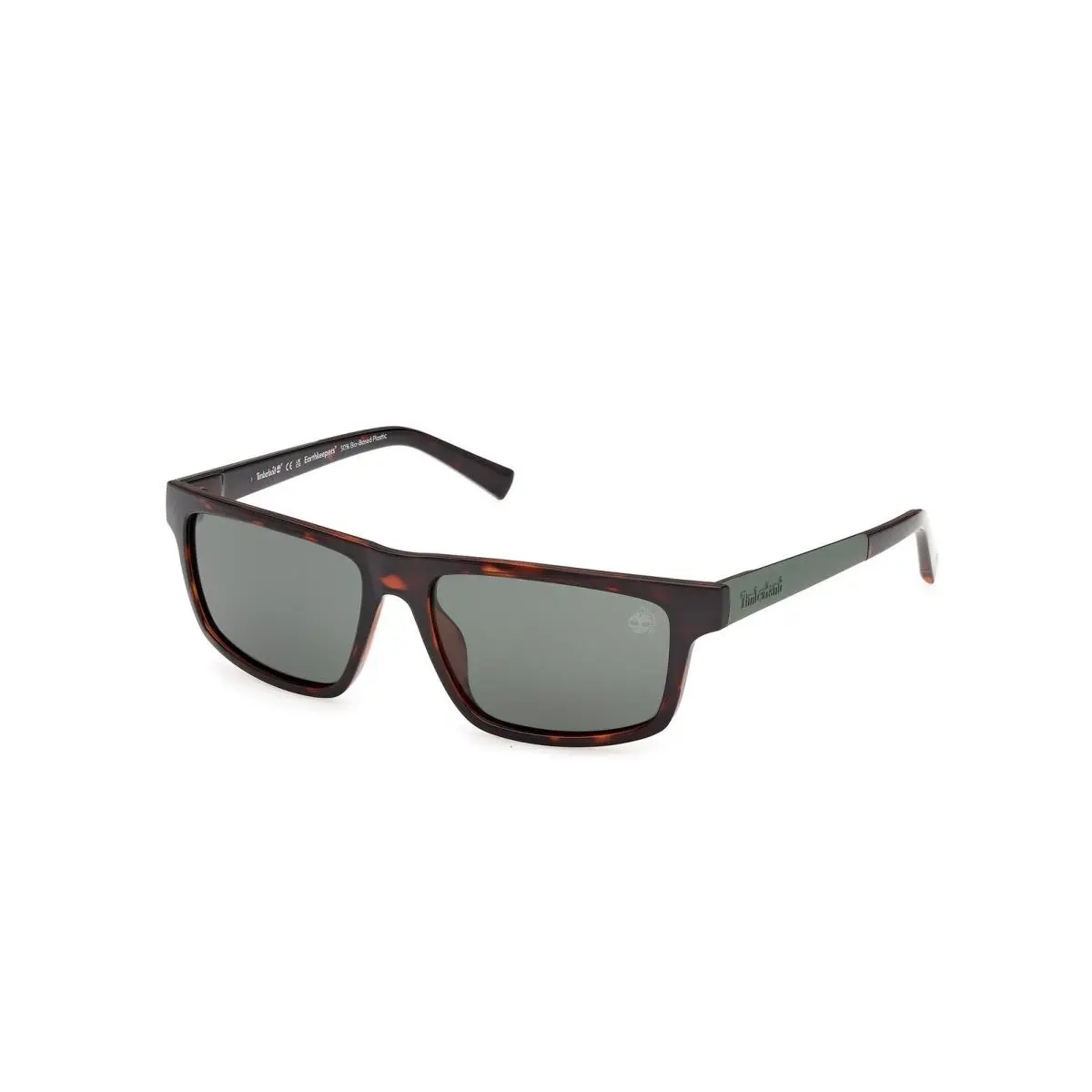 TB 00070 Dark Havana / Shiny Green 52R Size 57 Sunglasses by Timberland