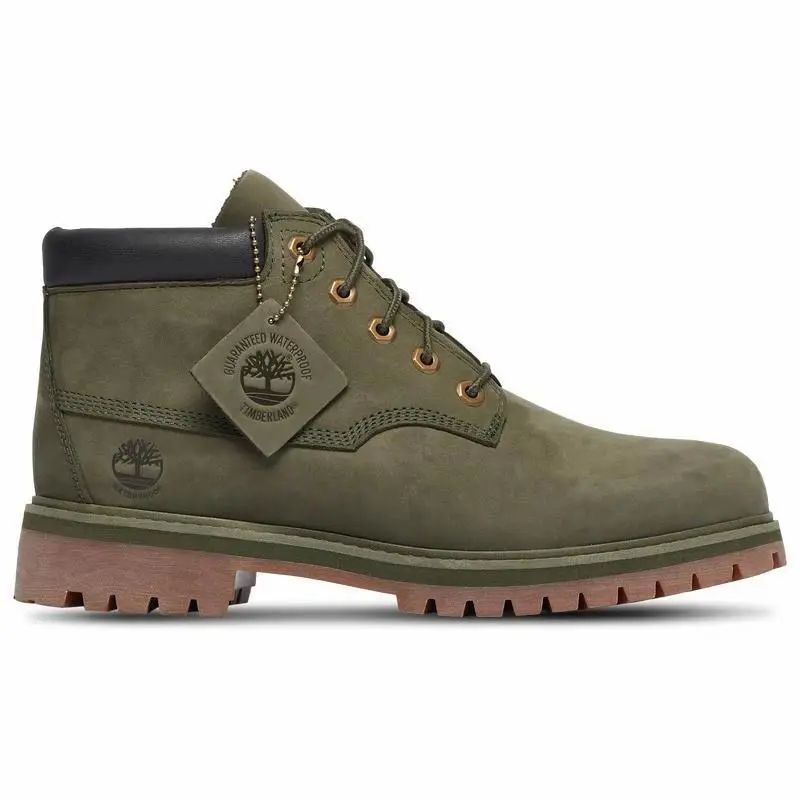 Timberland Rockaway Mid LC Waterproof CH Dark Green Nubuck TB0A6F85E06 - Dark Green
