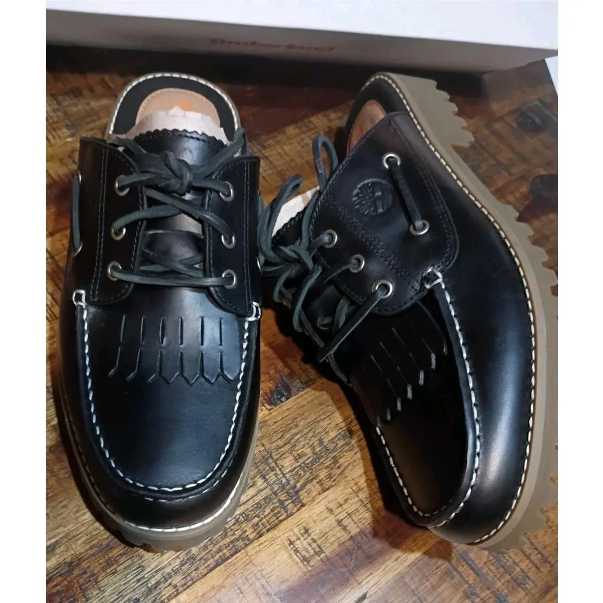 Women`s Timberland Premium Leather Noreen Mule Shoe Black Sz 8.0