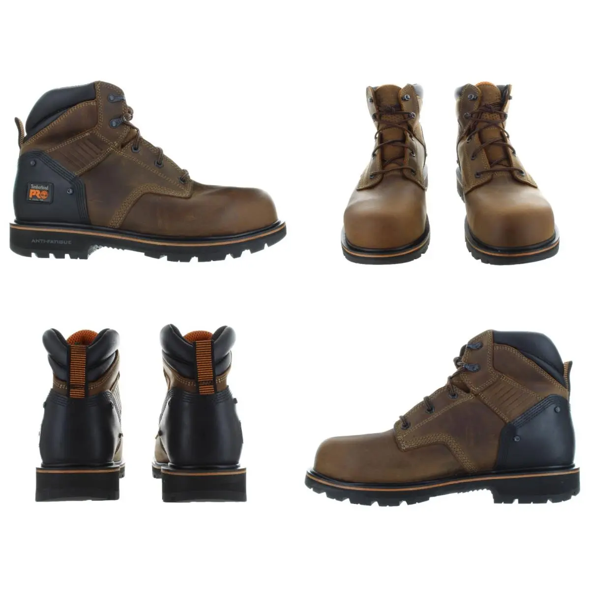 Timberland Pro® Men`s Ballast 6 Inch Steel Toe Brown Work Boots Size 12