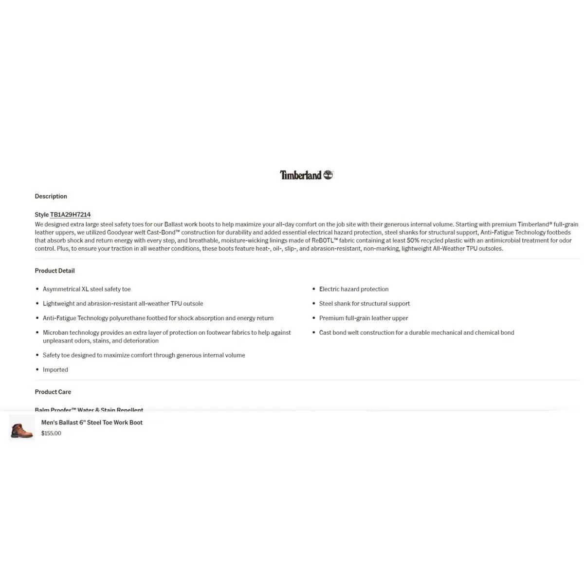 Timberland shoes - Timberland Pro® Ballast 6