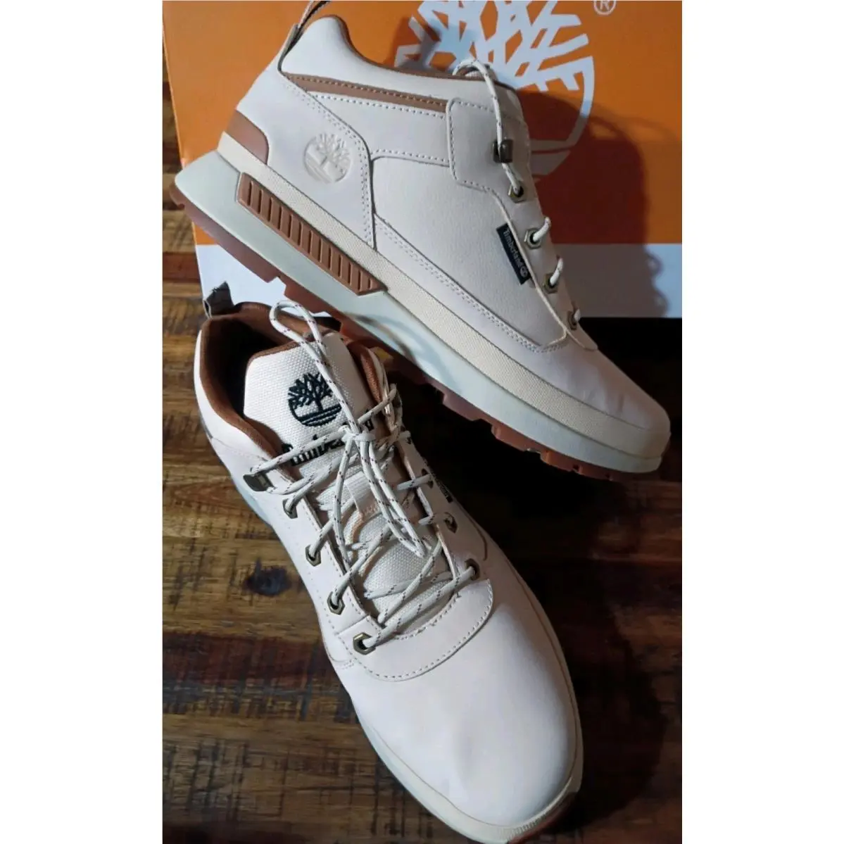 Mens Timberland Field Trekker Lace Naturalpremium Leather Hiking Shoe 10.5