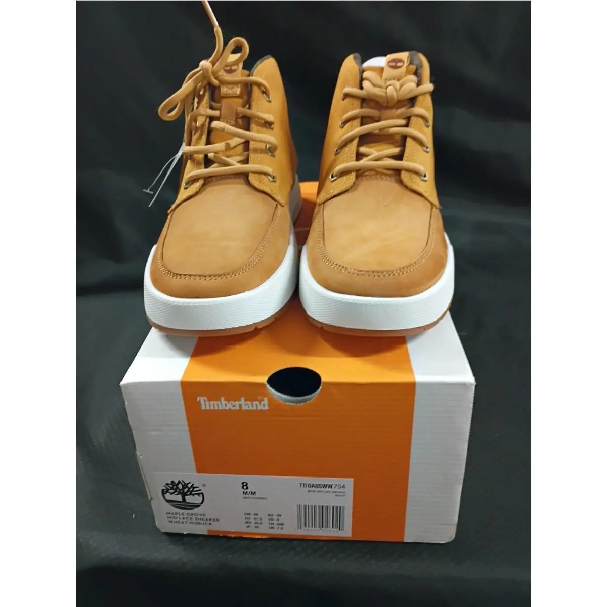 Timberland Maple Grove Mid Lace Sneaker Wheat Nubuck Mens Size 8 TB 0a6tww754