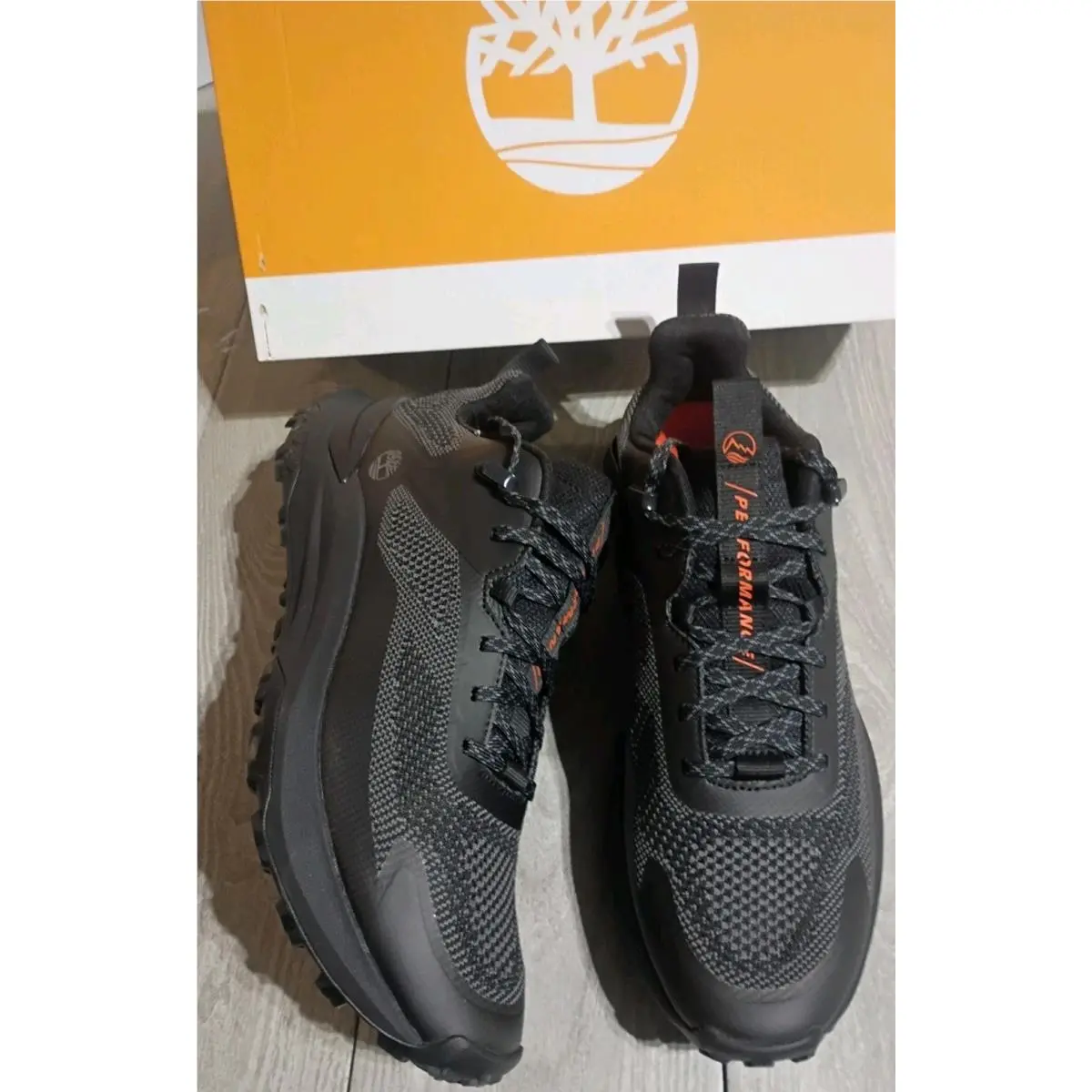 Mens Timberland Motion Access Waterproof Trail Hike Shoe Sneaker Blackout Sz 12