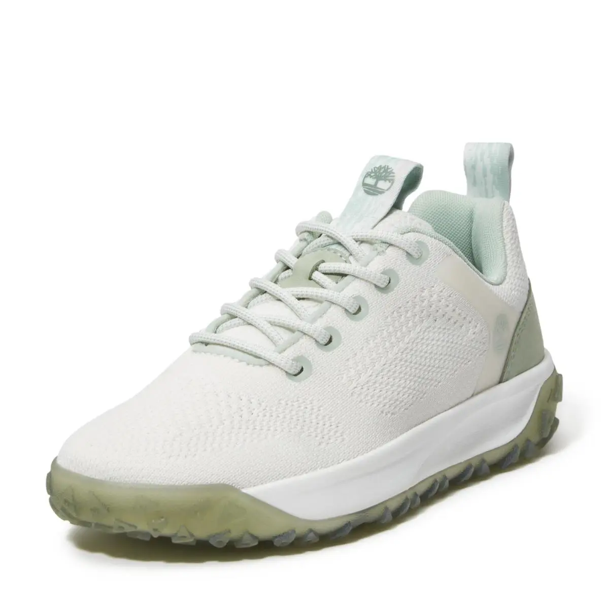 Timberland Women`s Greenstride Motion 6 Low Lace Up Hiking Boot White Knit 9.5 Medium