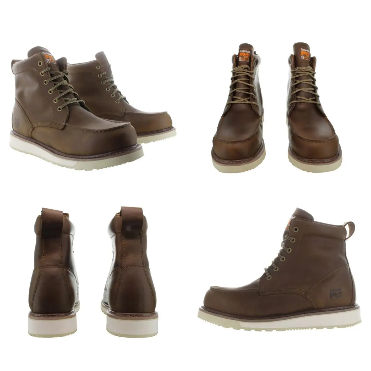 Timberland Pro® Men`s Wedge 6 Soft Toe Coconut Brown Work Boot Size 9.5 - Coconut Brown