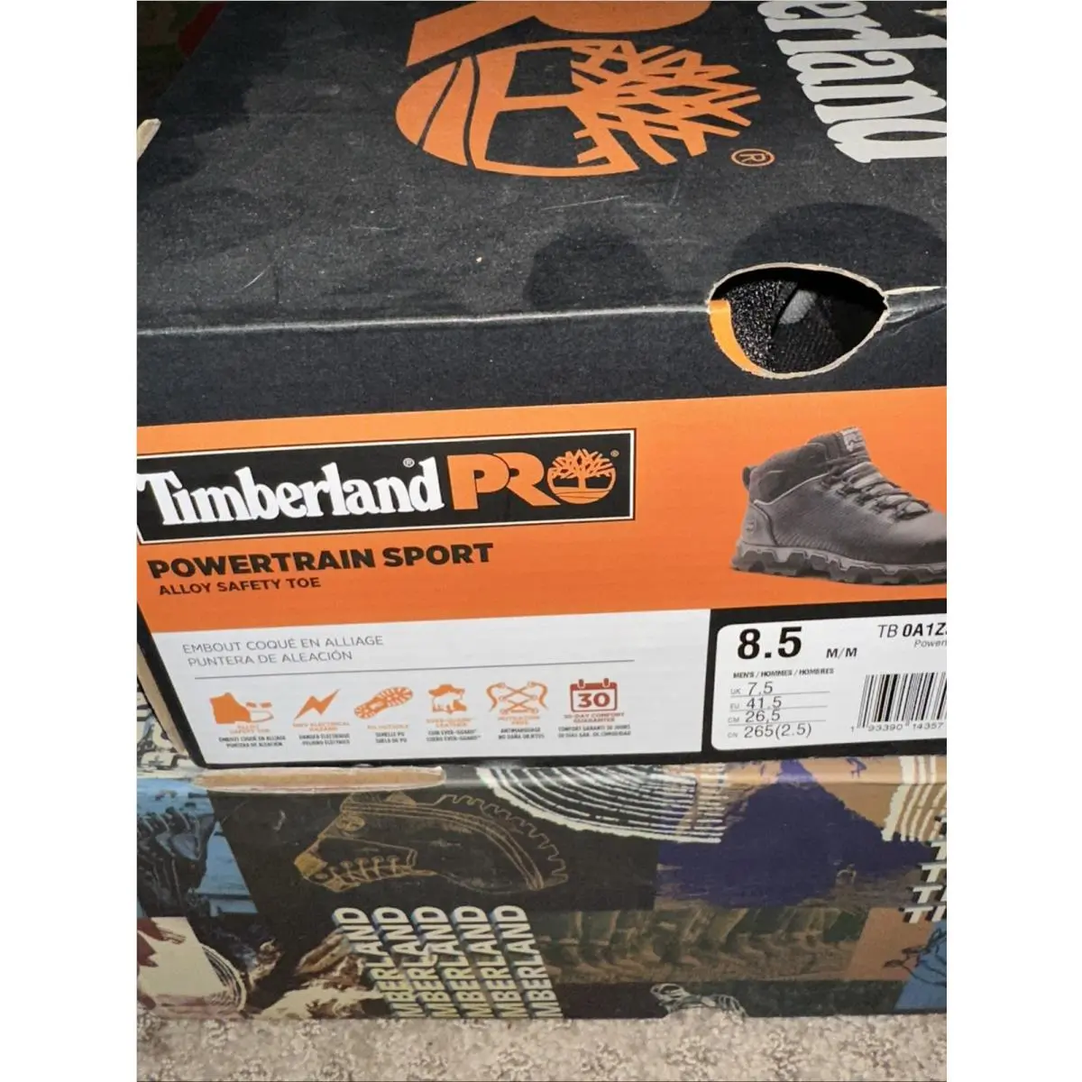 Men`s Timberland Pro Powertrain Sport Alloy Toe Work Sneaker Black