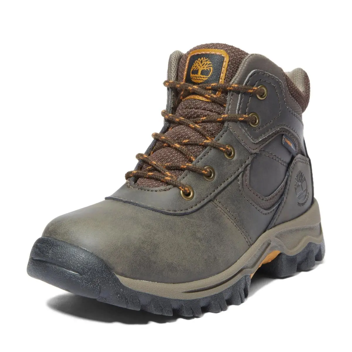 Timberland Junior Mt. Maddsen Waterproof Mid Hiking Boot Dark Brown Full-grain 6.5 Medium