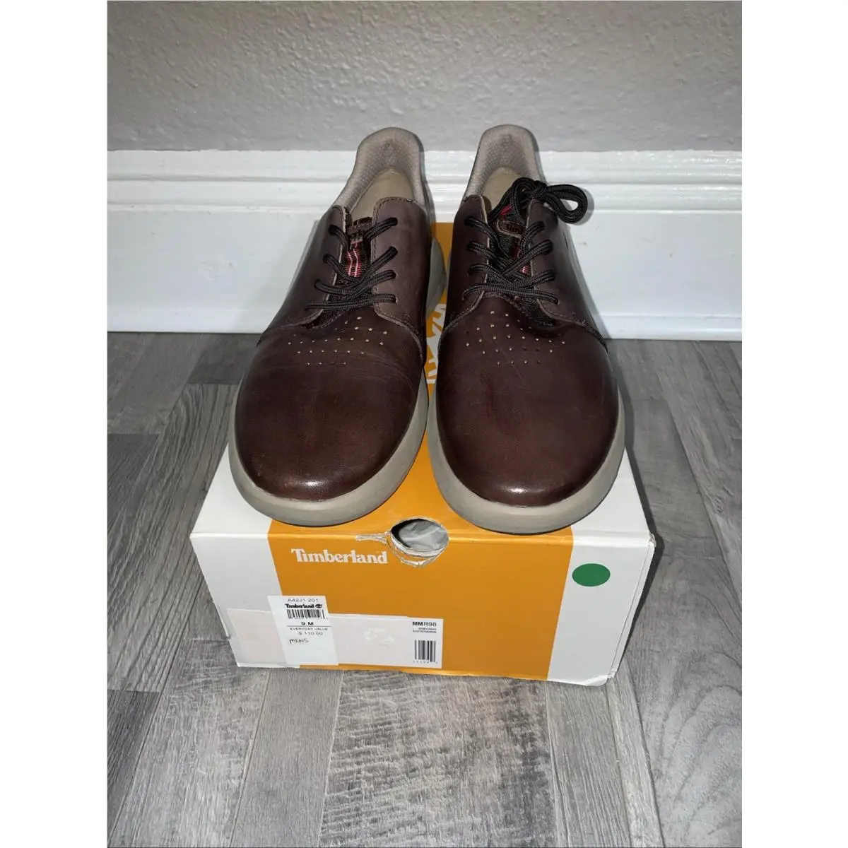 Timberland Men`s Bradstreet Ultra Oxford Brown Leather Shoes A42J1 Size : 9M