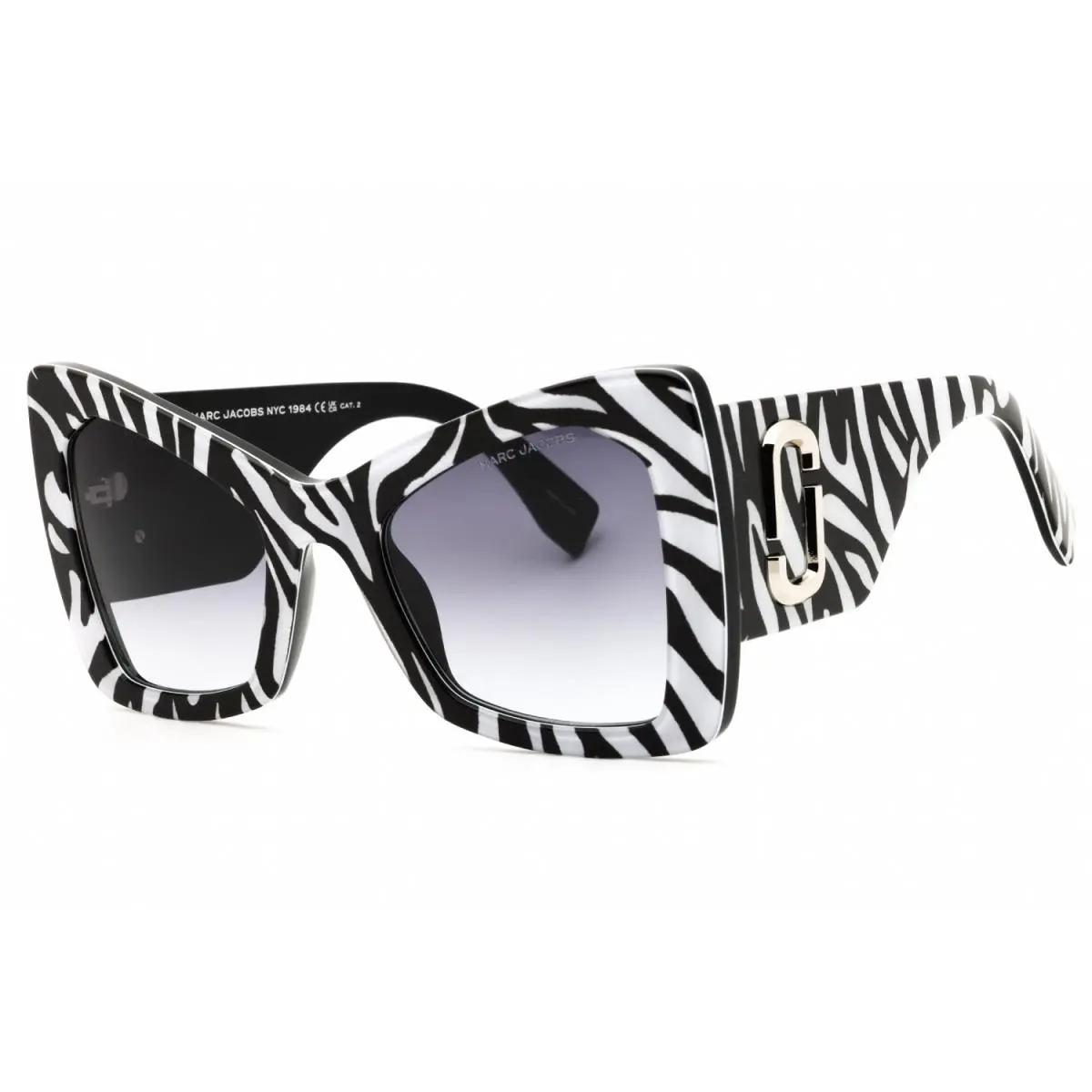 Marc Jacobs Marc 761 S 03K GB Sunglasses Black White Frame Grey Azure Gradient