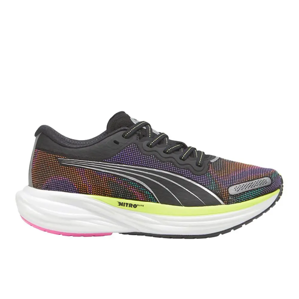 Puma Deviate Nitro 2 Psychedelic Rush Running Womens Black Multi Sneakers Athl