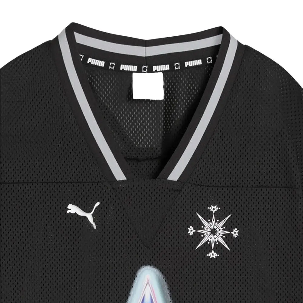 Puma clothing - PUMA Shooting Stars VNeck Short Sleeve Jersey - 63285102 - Black 11