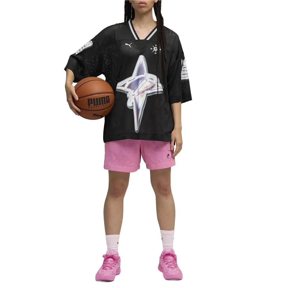 Puma clothing - PUMA Shooting Stars VNeck Short Sleeve Jersey - 63285102 - Black 10
