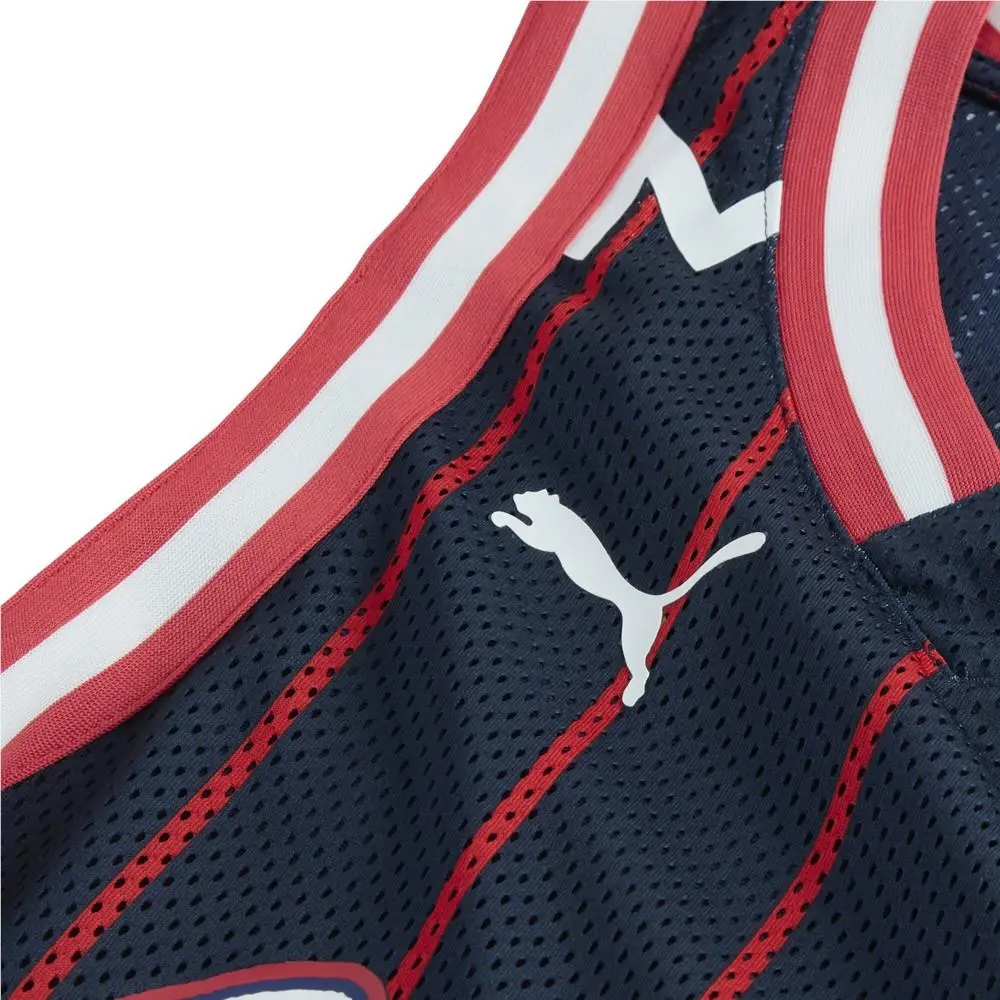 Puma clothing - PUMA  Hoops X Fc Red Bull Salzburg Crew Neck Sleeveless Jersey - 63433401 - Blue 9