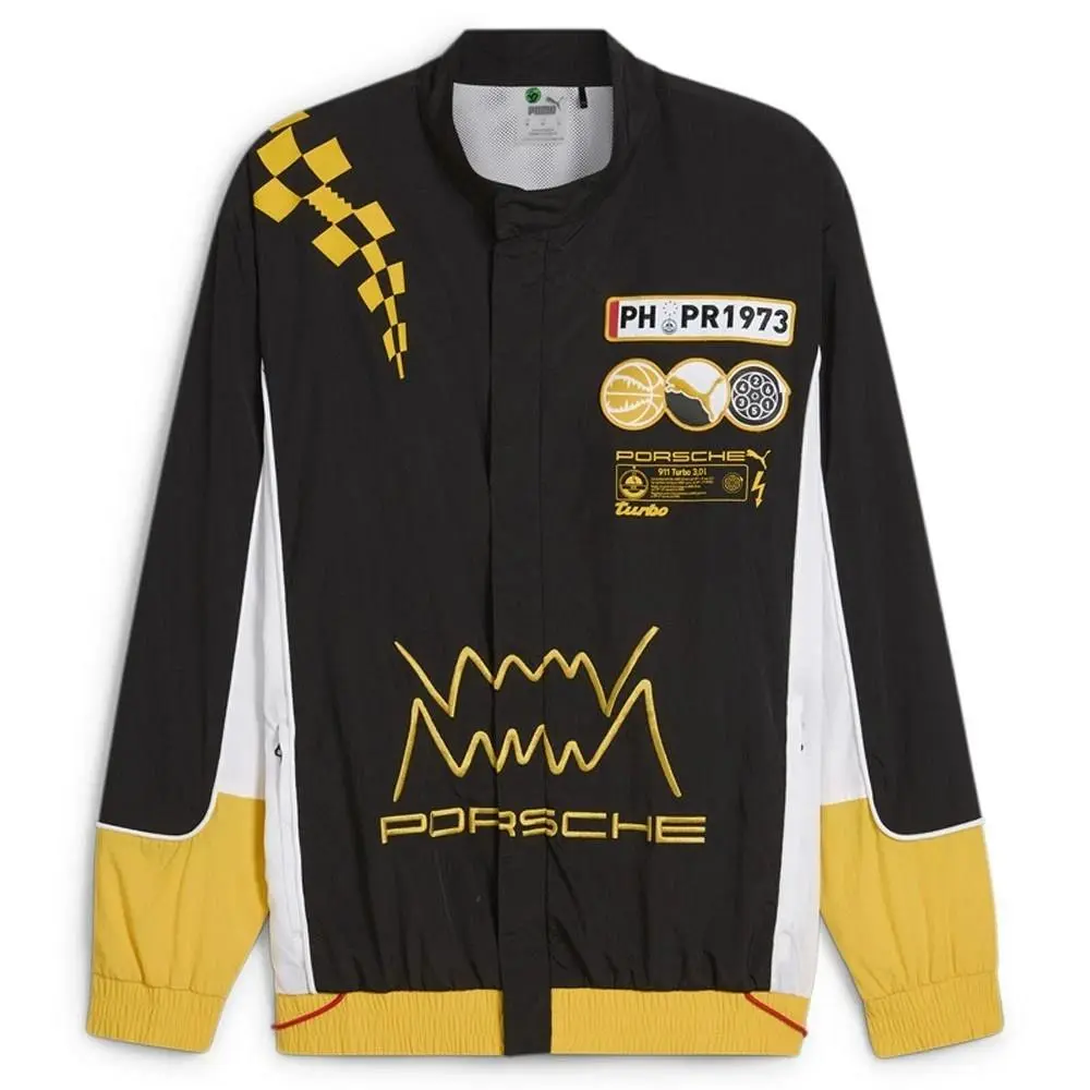 Puma Porsche Legacy Full Zip Jacket Black Yellow Men`s Size XL 626006-01