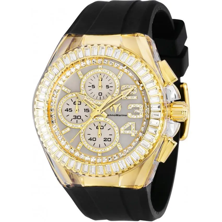 Technomarine Cruise Chronograph Quartz Crystal White Dial Men`s Watch TM-121028