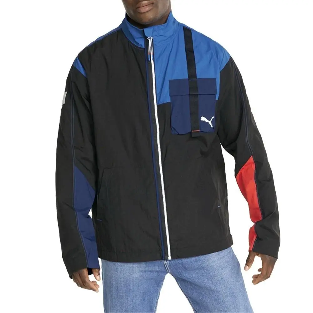 Puma Bmw Motorsport Statement Woven Full Zip Jacket Black Blue Small 533315-04