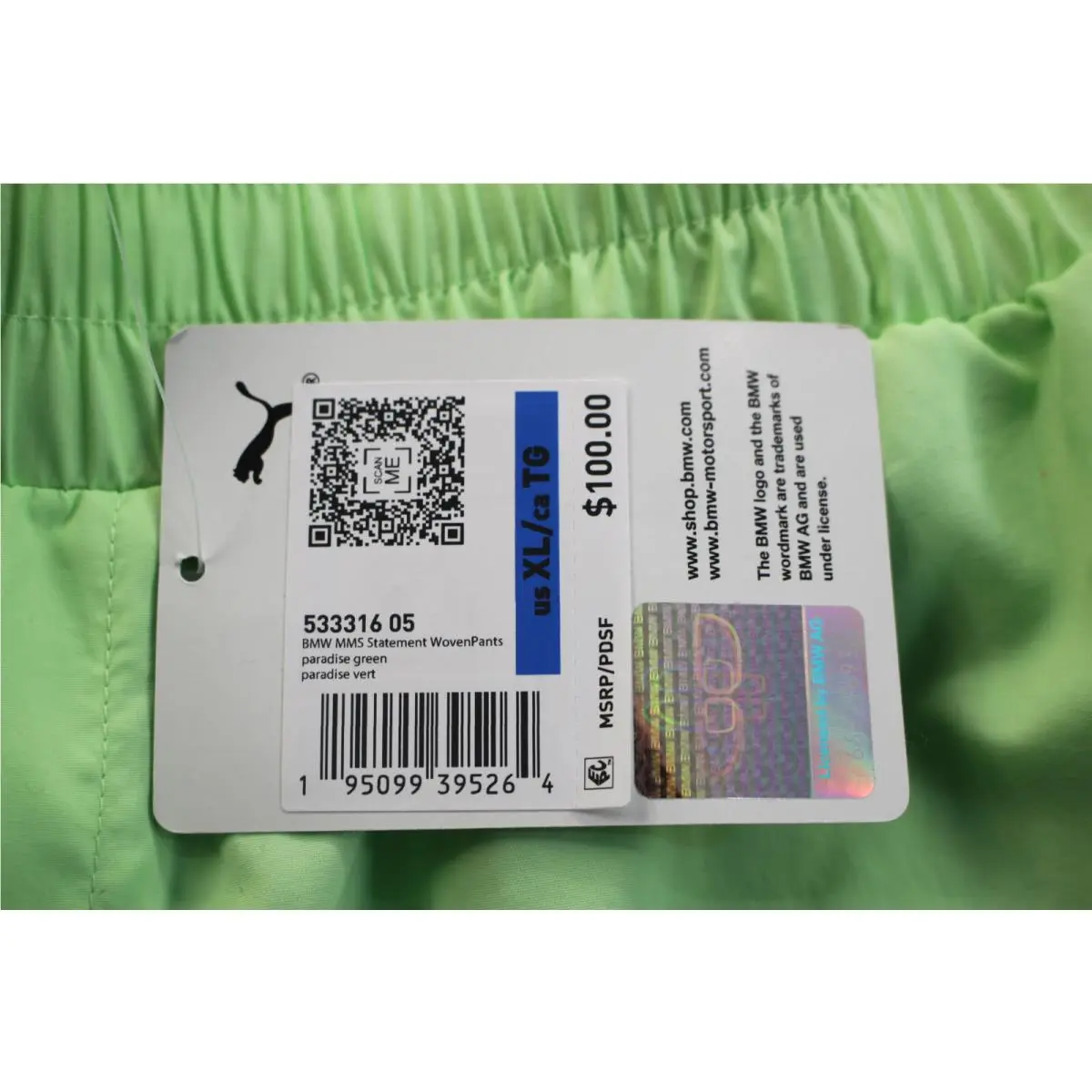 Puma clothing - 533316-05 - 533316-05 - Green (UPC: 195099395264) 2