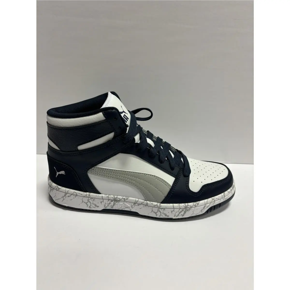 Puma Men’s Rebound Lay Up Sneakers White/blue Size 8 M