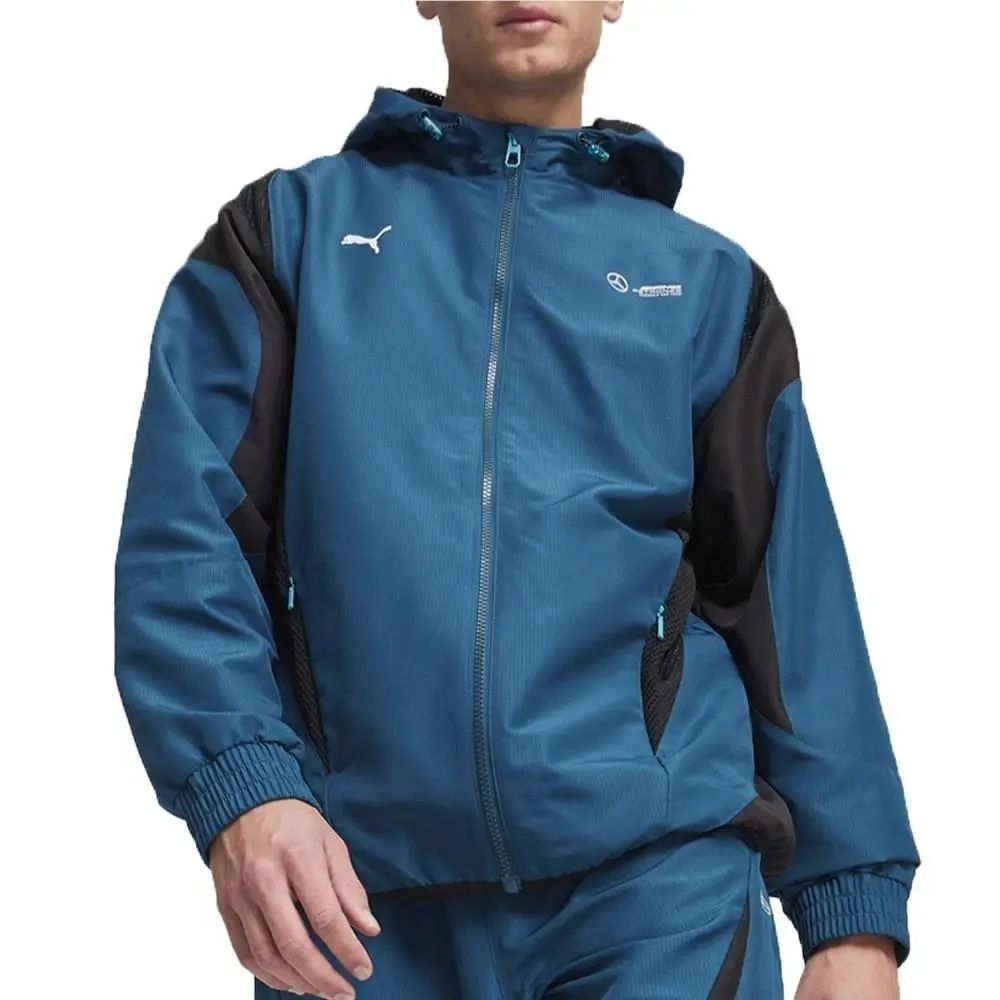 Puma Mercedes Amg Petronas F1 Statement Woven Jacket Blue Black Men`s Sz XL
