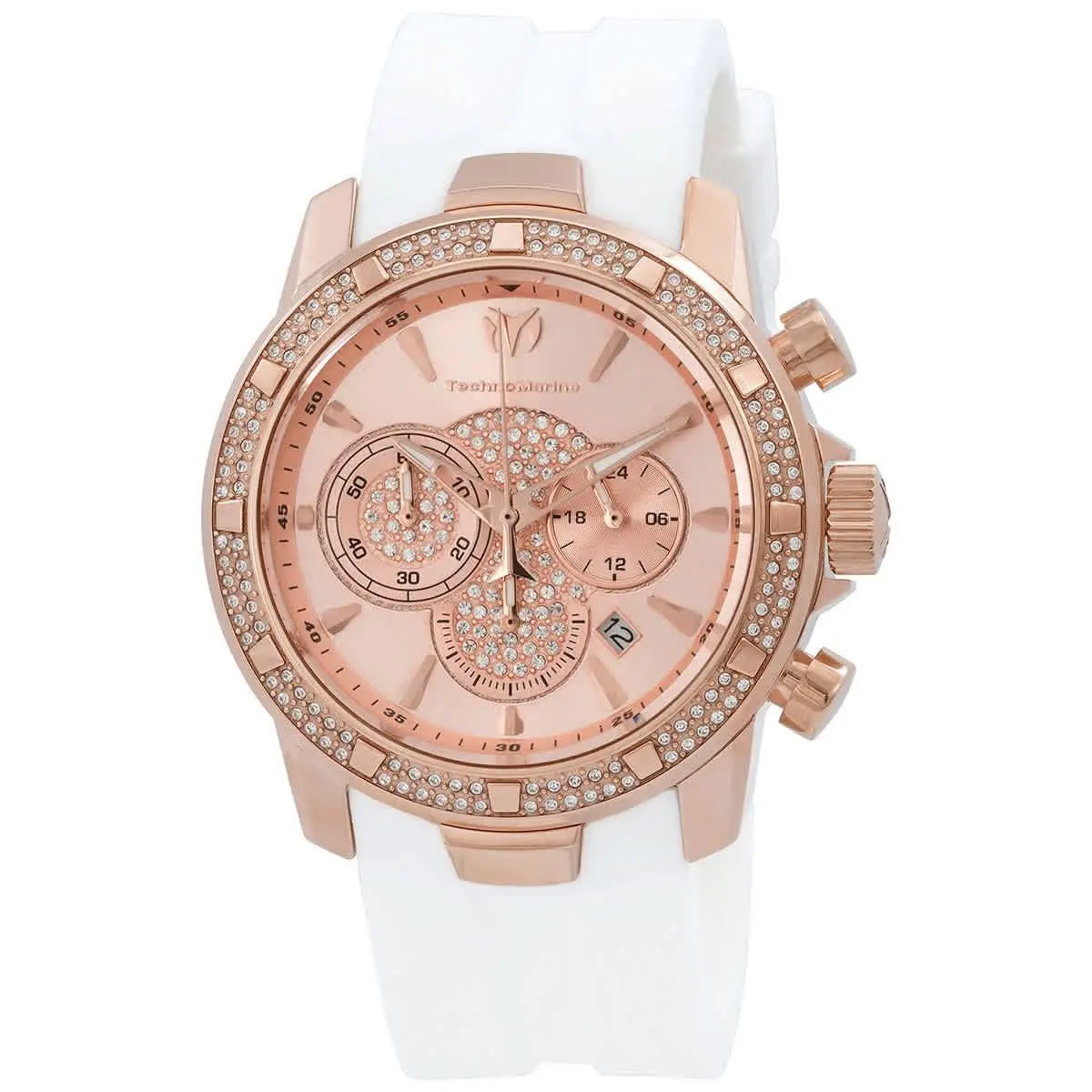 Technomarine UF6 Chronograph Quartz Rose Gold Dial Men`s Watch TM-621013