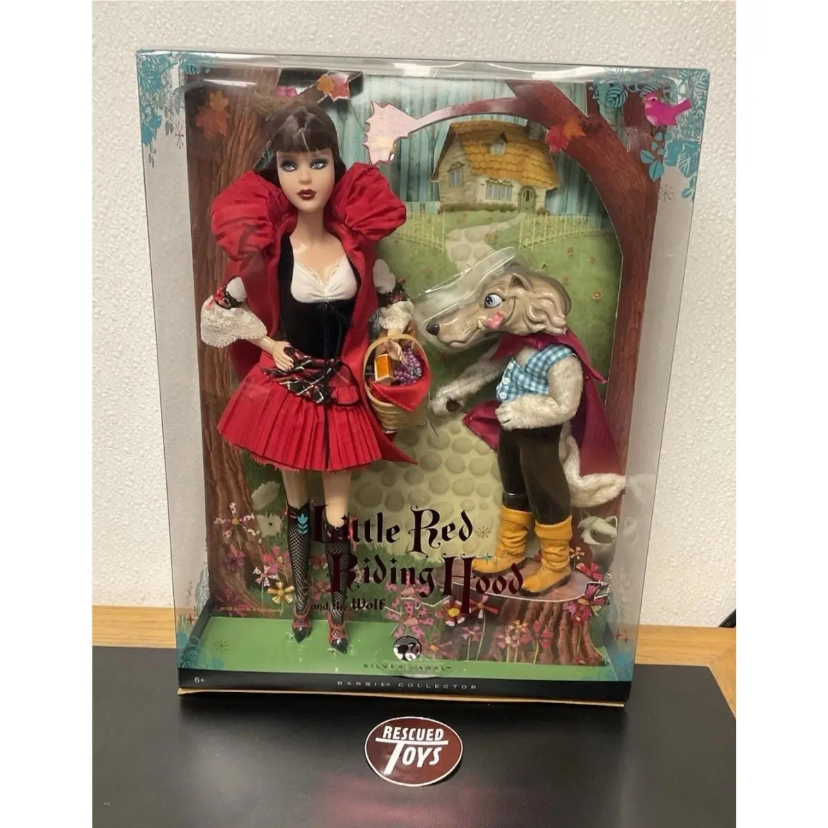 2008 Barbie Collector Little Red Riding Hood Silver Lab Fantasy Doll_N3245_NRFB