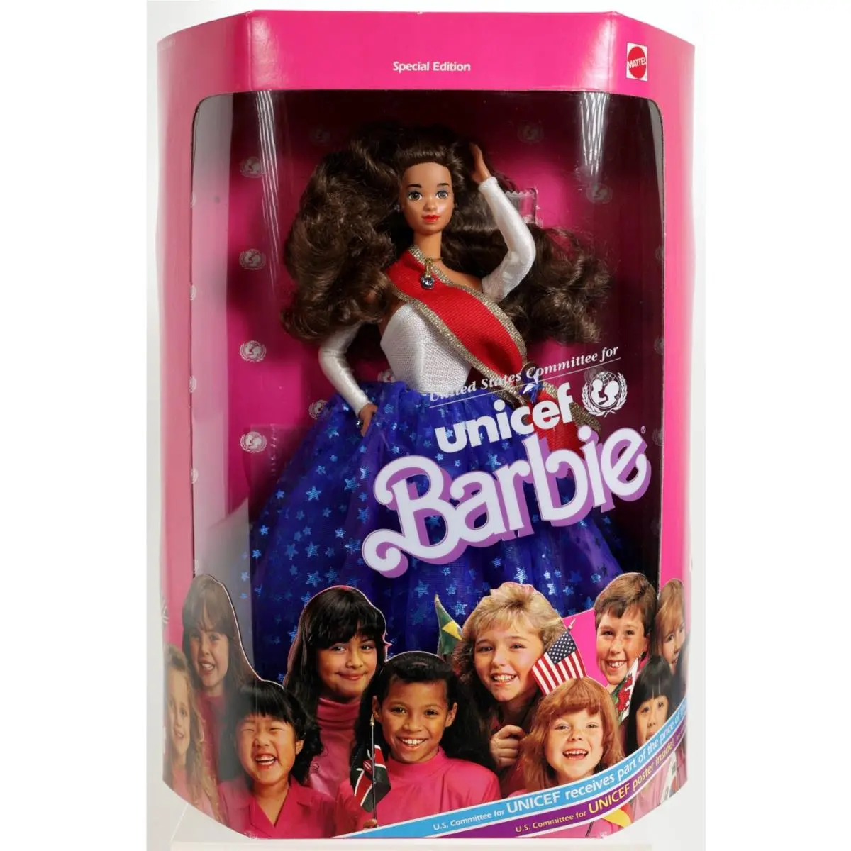 Vintage Unicef Hispanic Barbie Doll Special Edition - 4782 Nrfb 1989 Mattel Inc