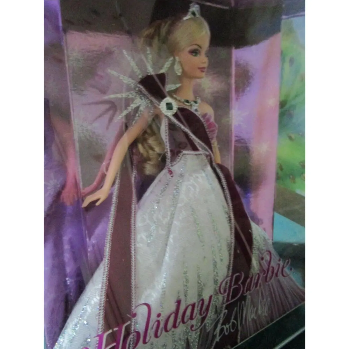 2005 Holiday Barbie Bob Mackie All In Purple