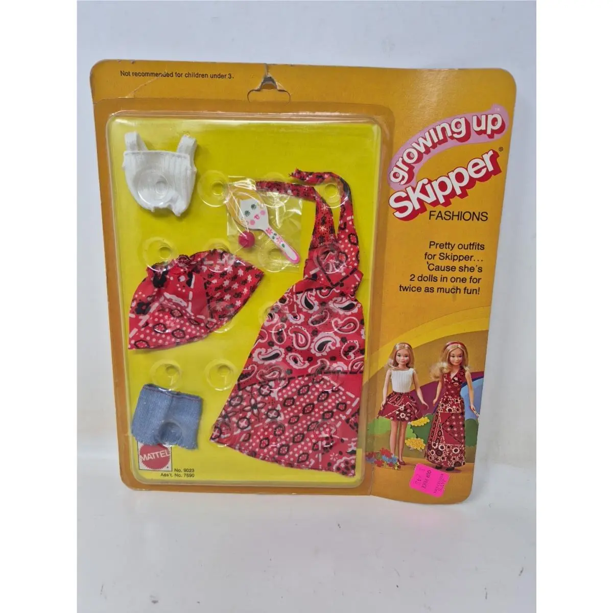 Mattel Barbie Growing UP Skipper Doll Fashion 9023 1974 Vintage