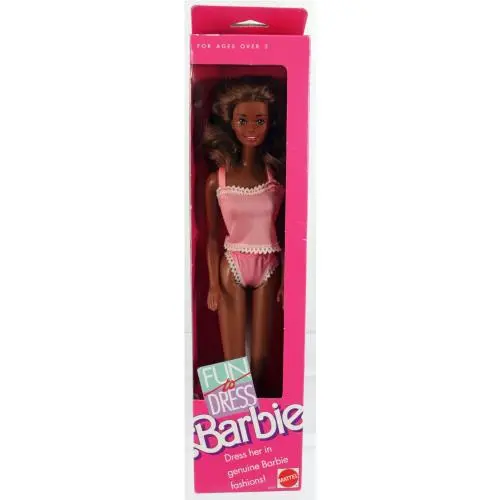 Vintage Fun to Dress Black Barbie Doll - 4939 Never Removed From Box 1989 Mattel