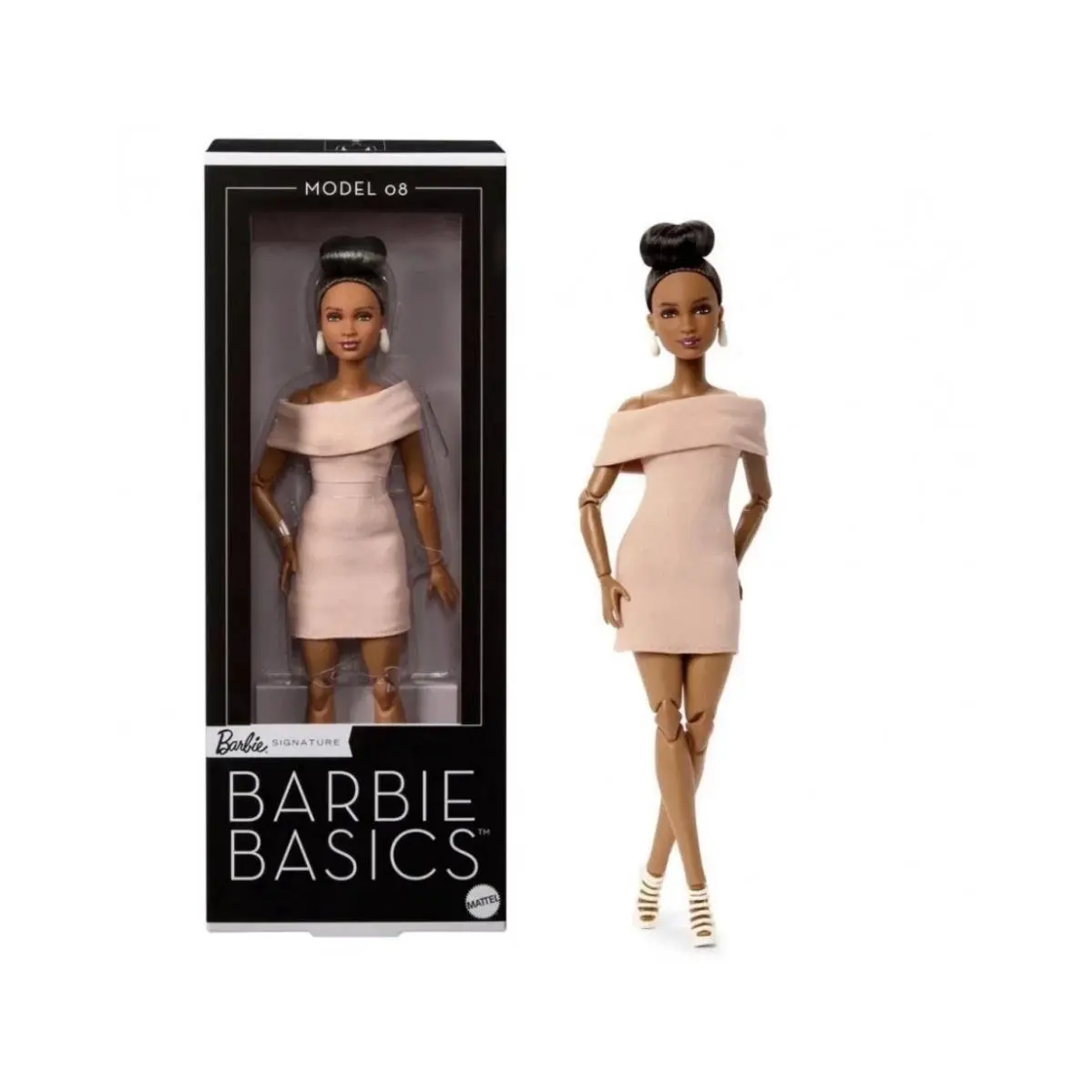 Barbie Signature Basics 08 Doll Brunette Updo Posable Petite Mbili JJX27