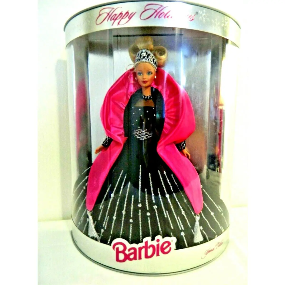 Barbie Doll 1998 Pink and Black Happy Holidays Special Edition Nrfb 20200