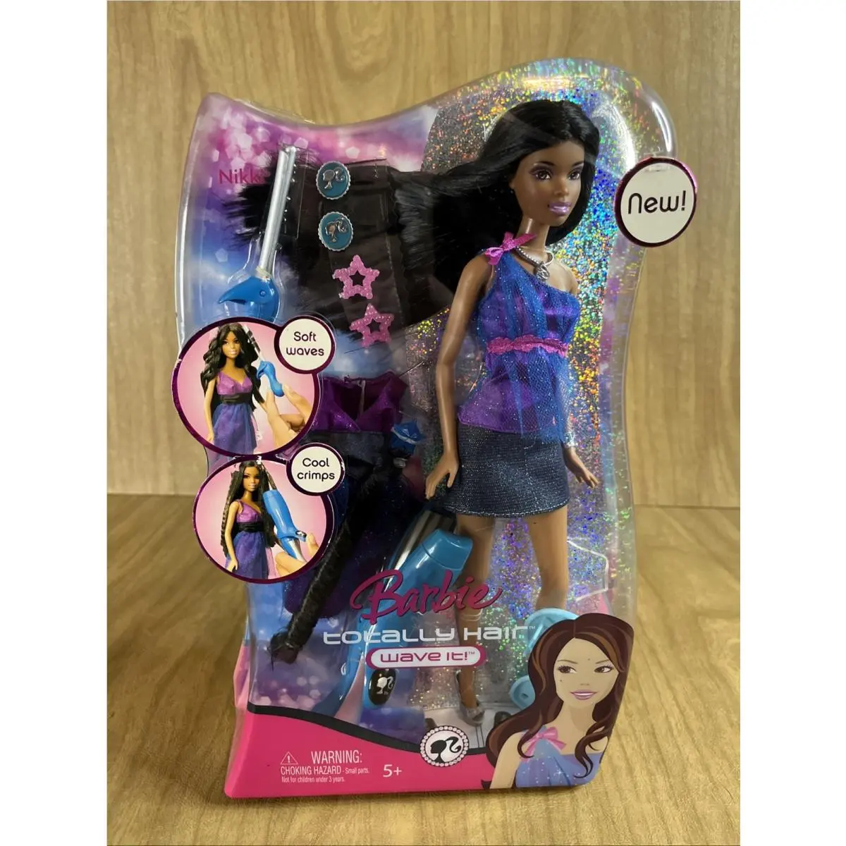 Totally Hair Wave IT Asha Barbie Doll African American 2008 Nrfb
