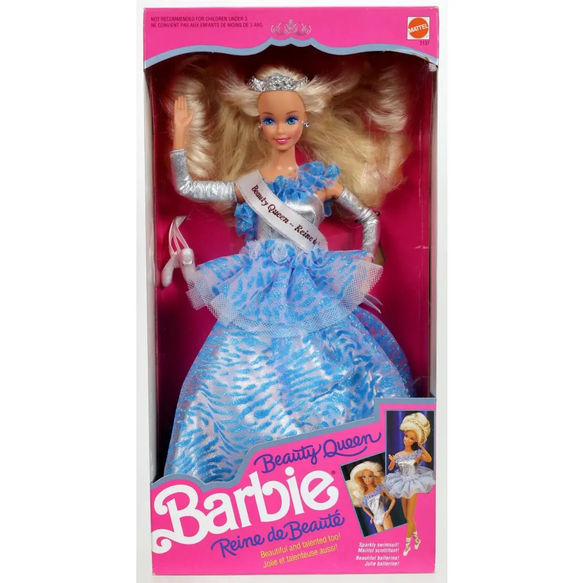 Beauty Queen Reine de Beaute Barbie Doll Foreign Poupee - 3137 Nrfb 1991 Mattel