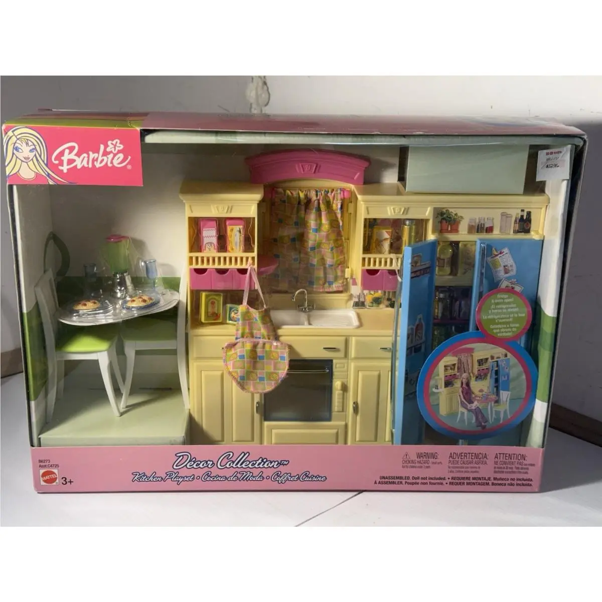 Barbie Decor Collection Kitchen Playset Dolls Not Included Mattel 2003 Nos