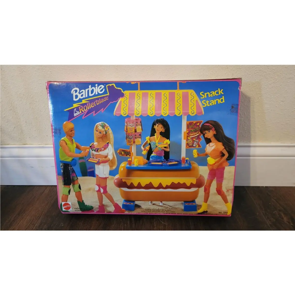 Vintage Barbie Rollerblade Snack Stand Hot Dog 1991 Mattel Arco 7243 Nrfb