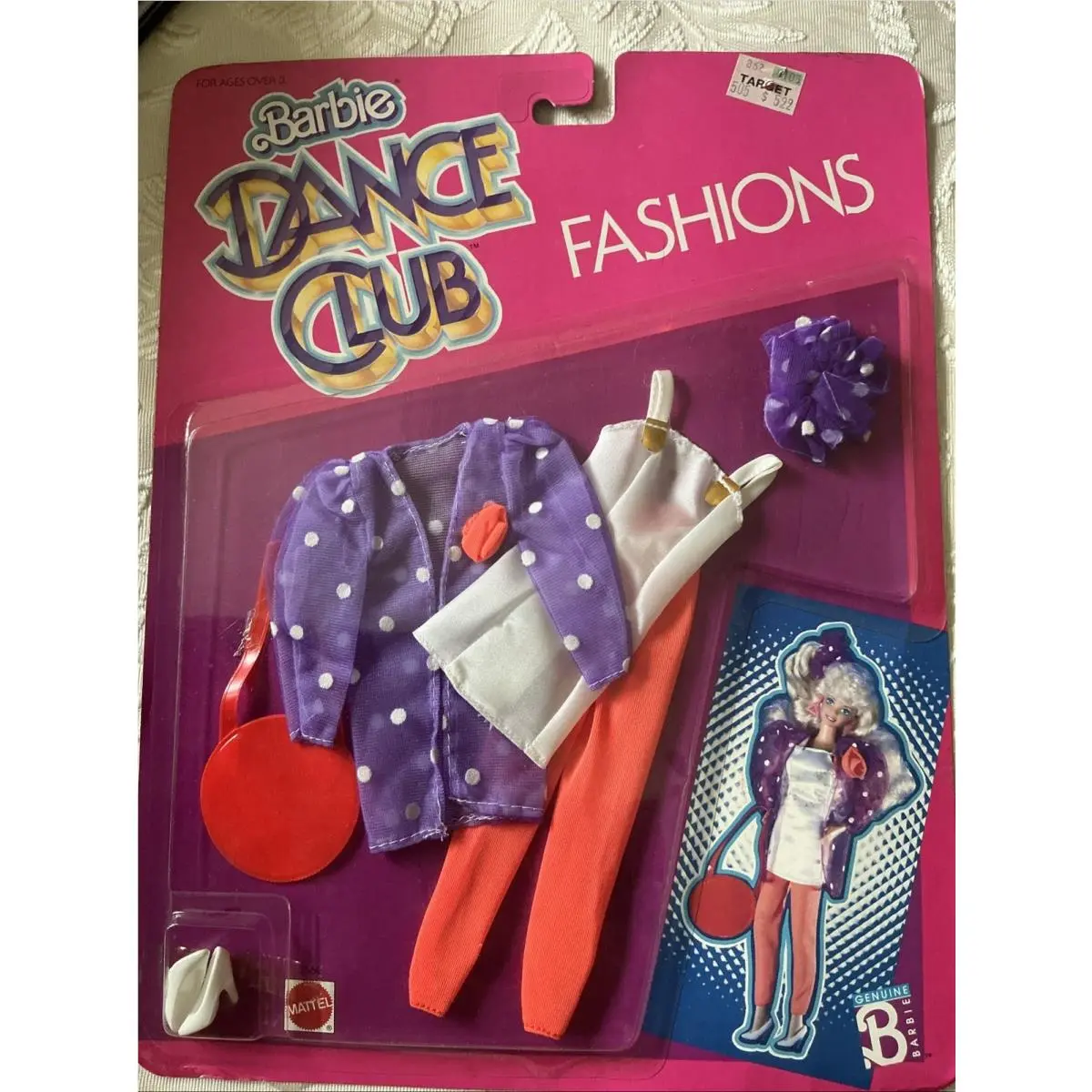 1989 Barbie Dance Club Fashions Mattel 3569 Purple Orange Nrfp