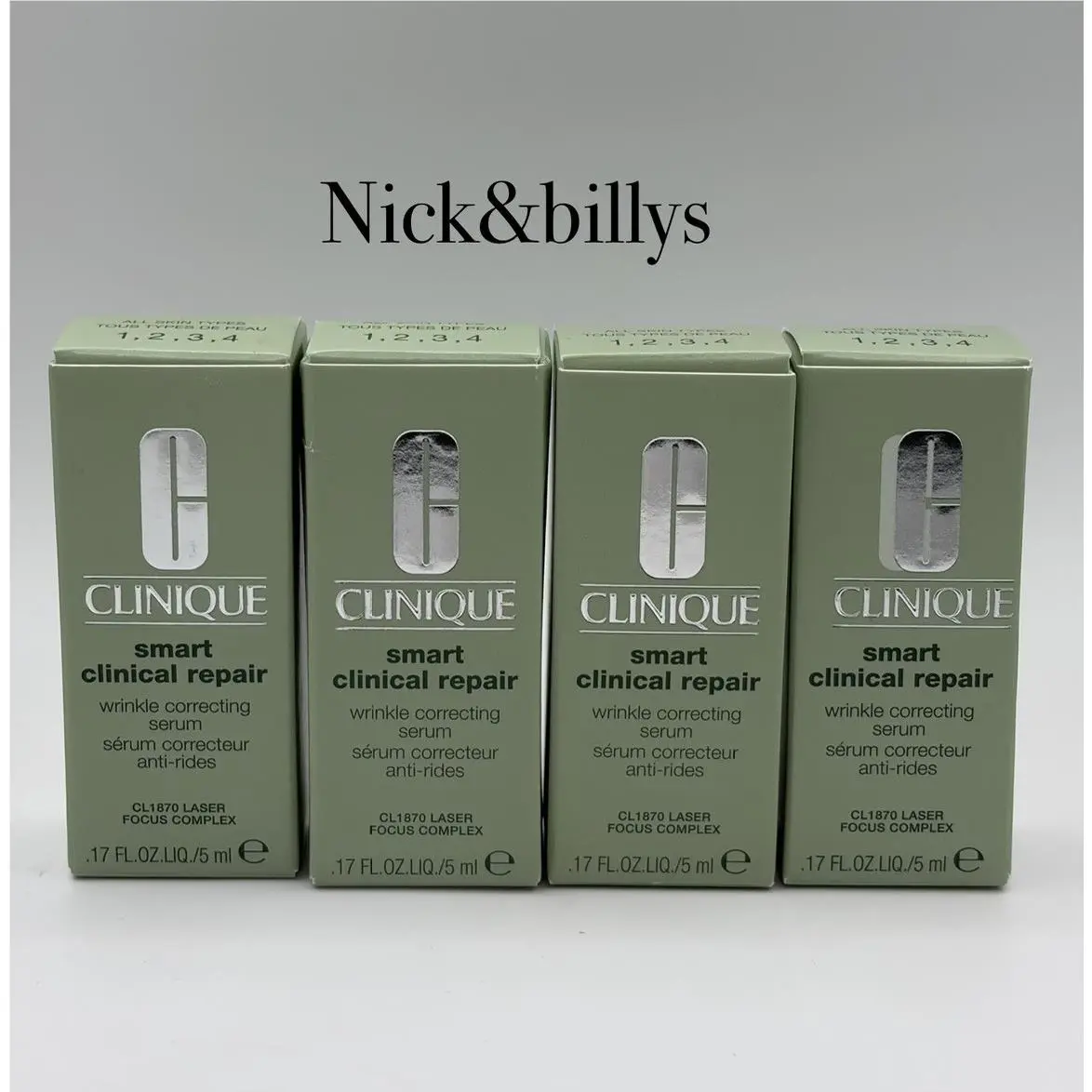 4X Clinique Smart Clinical Repair Wrinkle Correcting Serum Minis 5ml/0.17oz