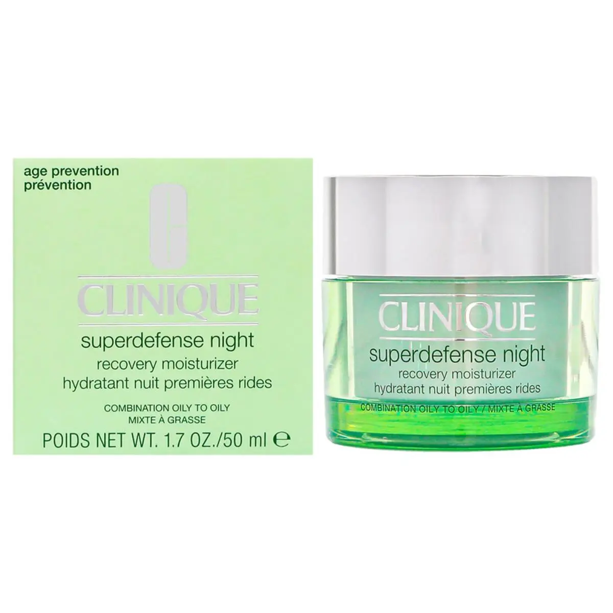 Clinique Superdefense Night Recovery Moisturizer-combination Oily Tooily- 1.7 oz