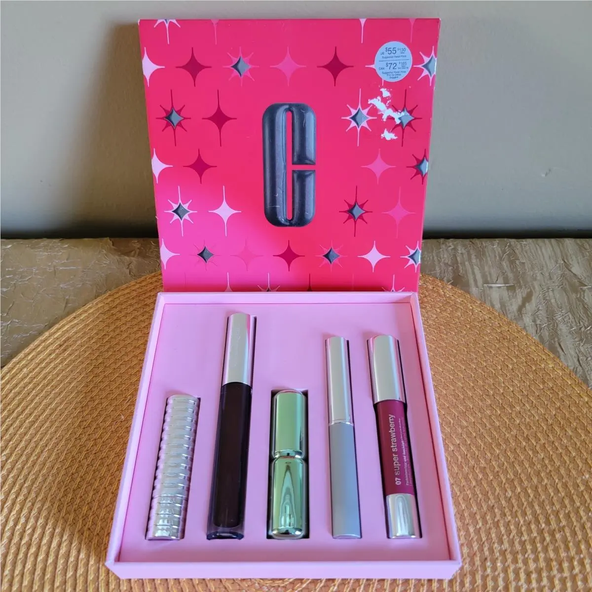 Clinique 5 Pc Lip Color Set Full Size Gloss Lipstick Chubby Stick Longwear Pop