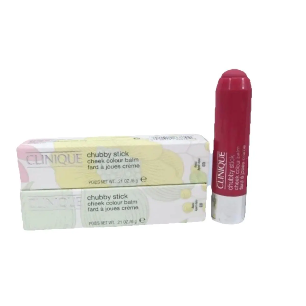 Clinique Chubby Stick Cheek Colour Balm 03 Roly Poly Rosy 0.21 OZ Boxed Lot OF 2
