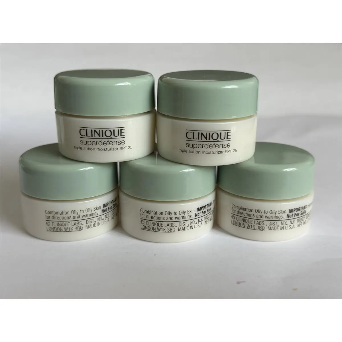 Superdefense Triple Action Moisturizer Sample Combo Oily to Oily x5 by Clinique