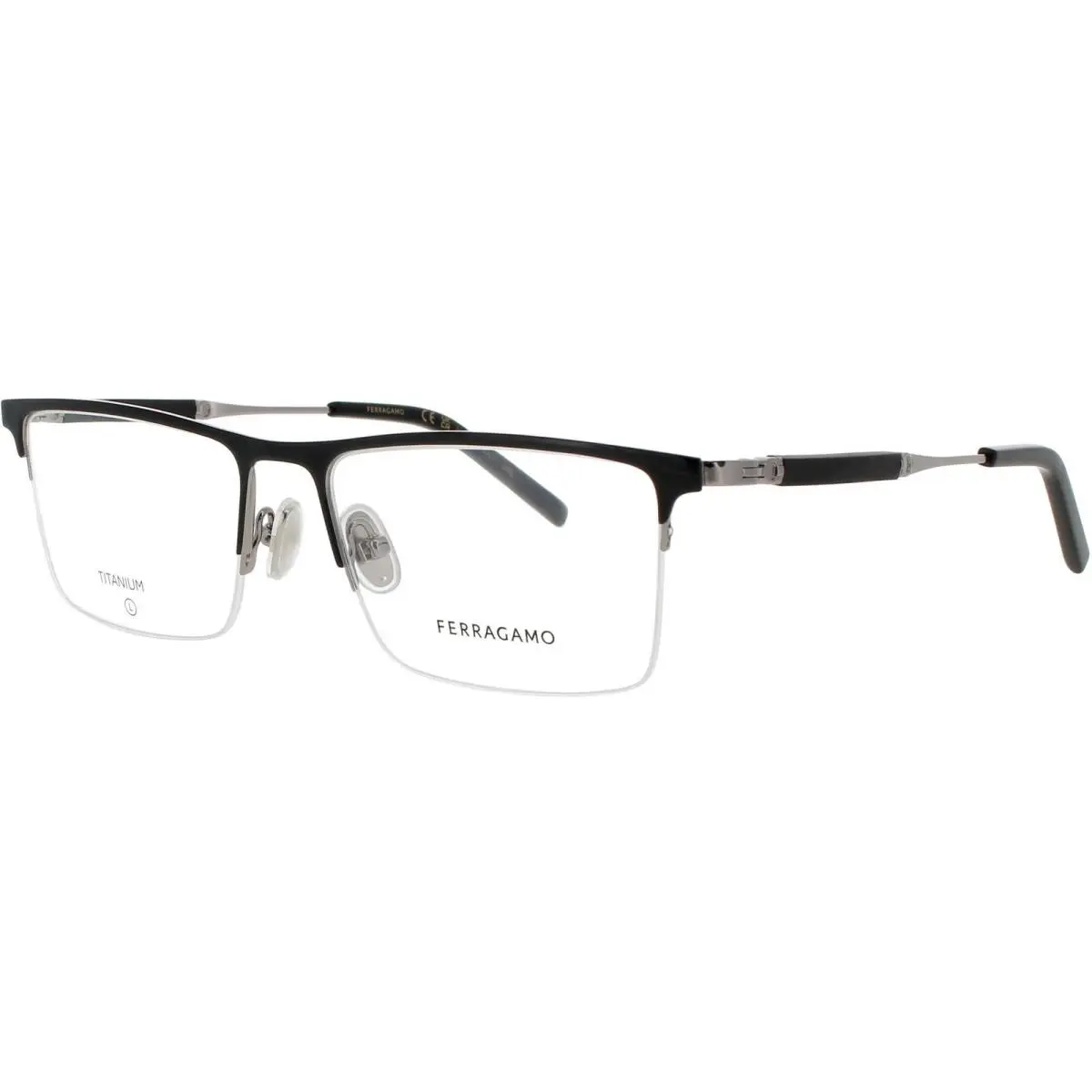 Salvatore Ferragamo Men`s Eyeglasses Black/light Ruthenium Frame SF2586 081