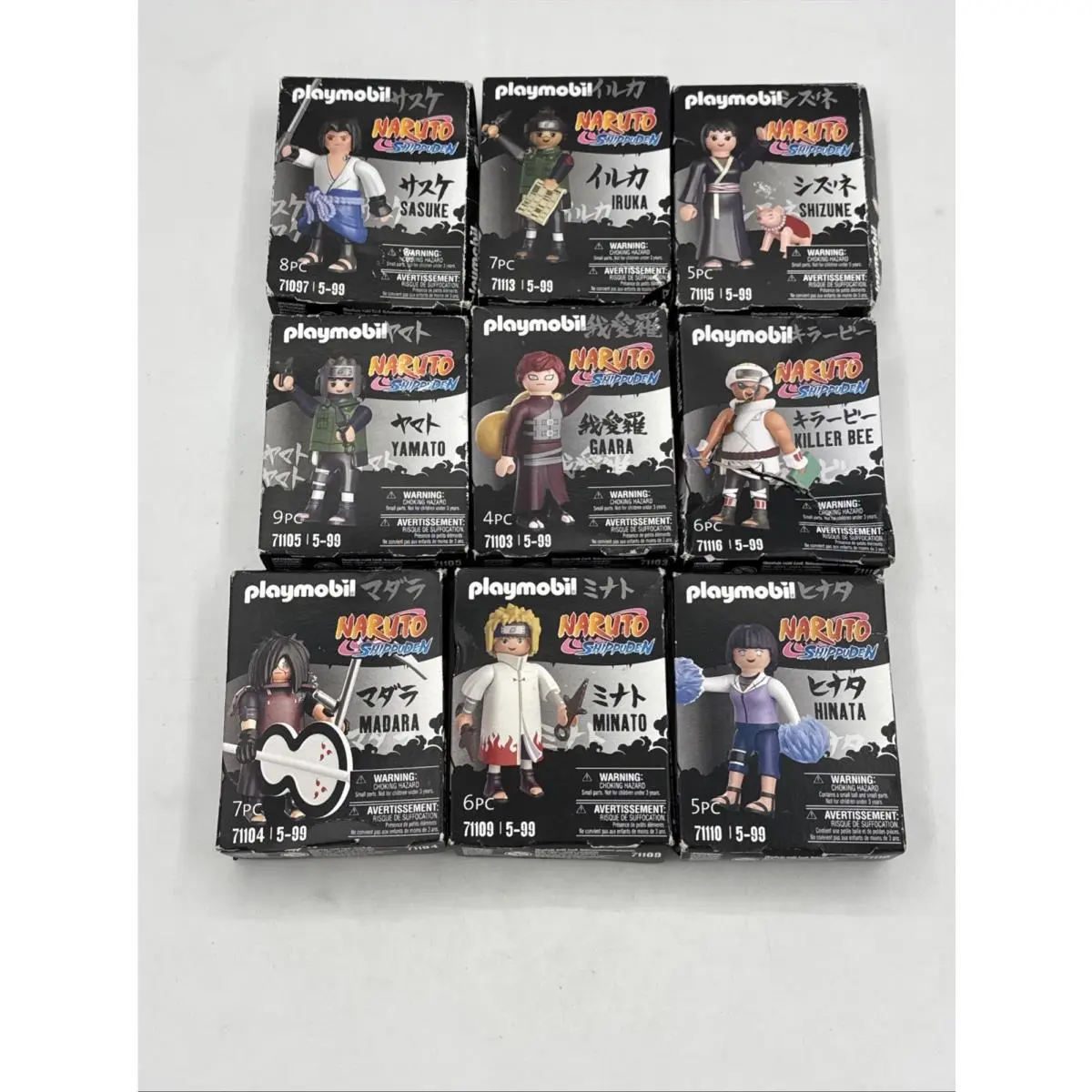 9 Playmobil Naruto Shippuden Figures Yamato Gaara Iruke Bee Hinata