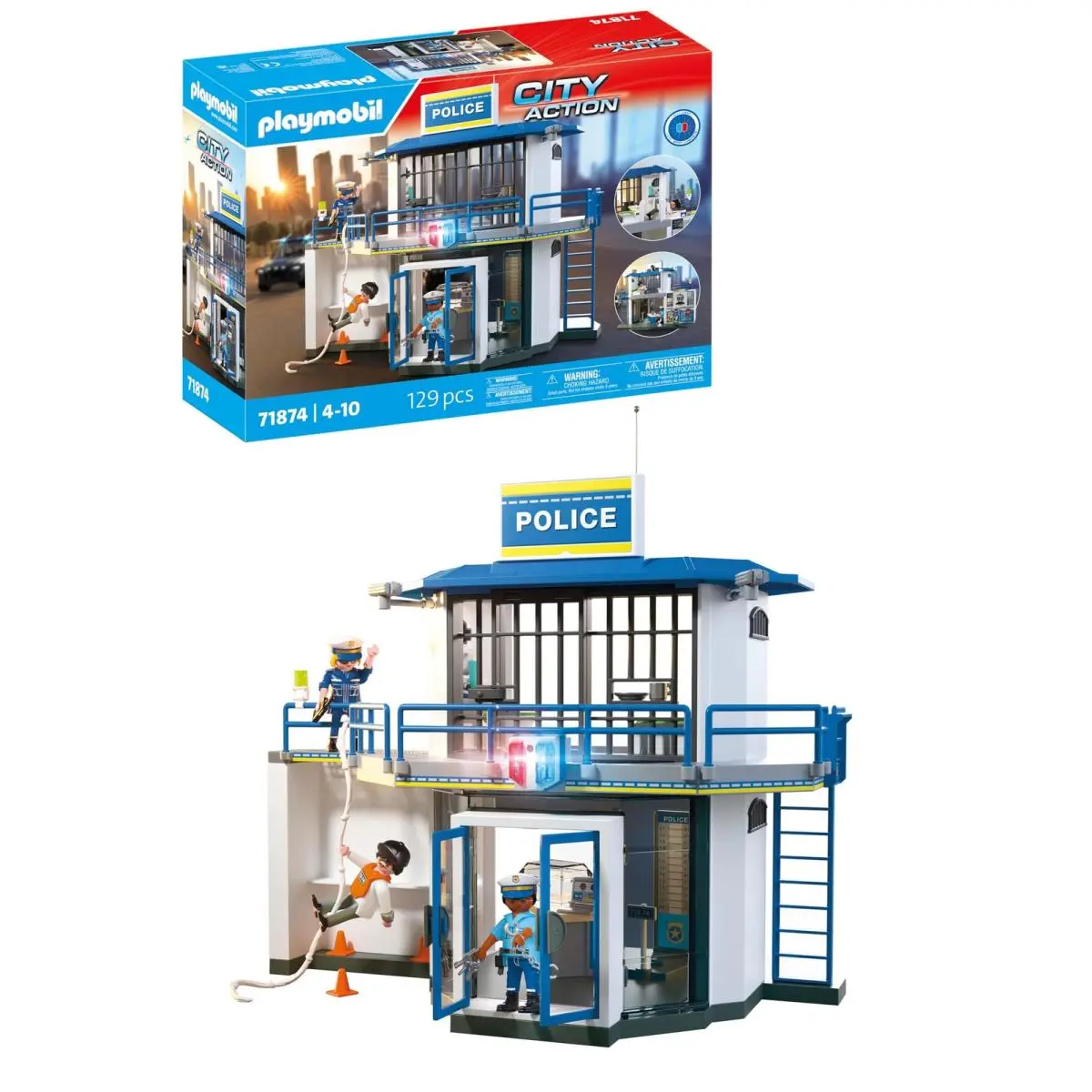 Playmobil Politiestation Met Investigatieruimte Speelset Met Figuren Politiebu